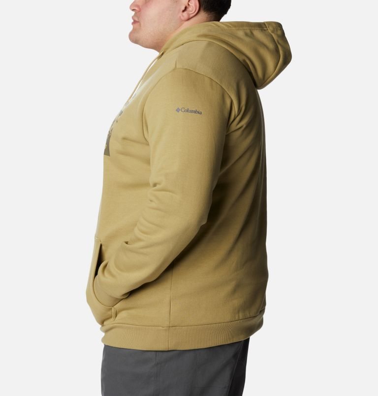 Men's Columbia CSC Country Logo Hoodie Olive | Plus Size CA-W4CL5